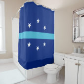 Rideaux De Douche Drapeau d'Anaheim (Californie, USA) (En situation)