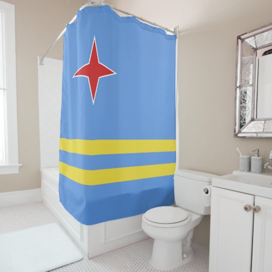 Rideaux De Douche Drapeau d'Aruba (En situation)