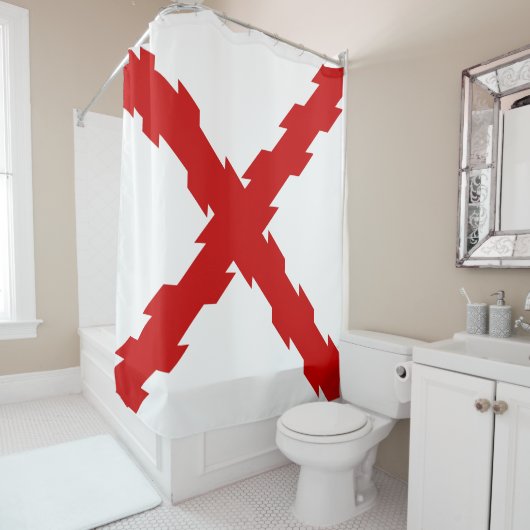 Rideaux De Douche Drapeau de Bourgogne (En situation)