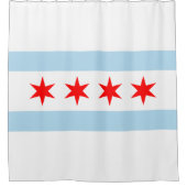 Rideaux De Douche Drapeau de Chicago (Devant)