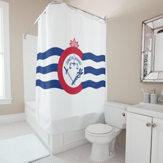 Rideaux De Douche Drapeau de Cincinnati (Ohio) (En situation)