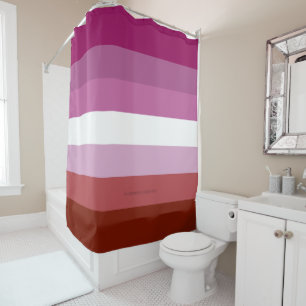 Rideaux De Douche Drapeau de fierté lesbienne de SlipperyJoe féminin