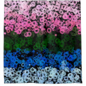 Rideaux De Douche Drapeau de fierté Omniromantique Fleuris Mignon Ré (Devant)