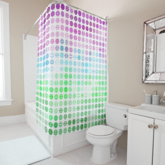 Rideaux De Douche Drapeau de fierté Toric abstrait boho éclectique G (En situation)