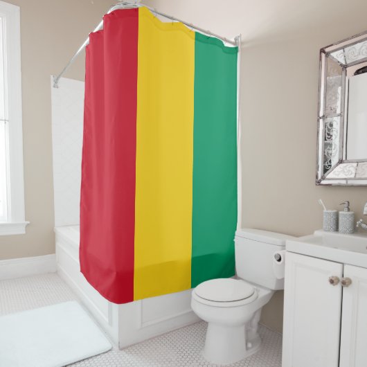 Rideaux De Douche Drapeau de Guinée (En situation)