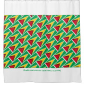 Rideaux De Douche DRAPEAU DE GUYANA Écriture Customisée Style Guyana (Devant)
