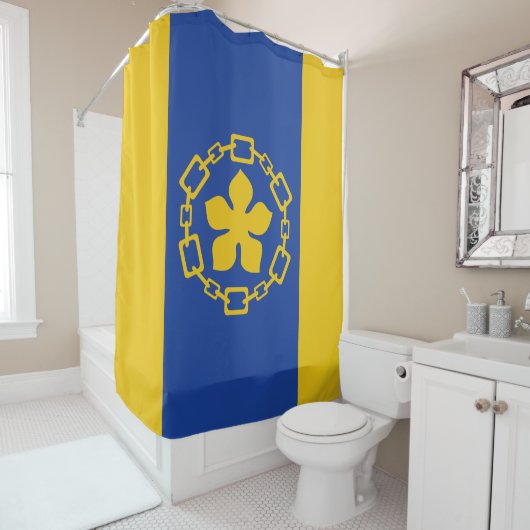 Rideaux De Douche Drapeau de Hamilton (Ontario, Canada) (En situation)