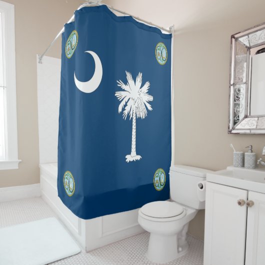 Rideaux De Douche Drapeau de la Caroline du Sud (En situation)