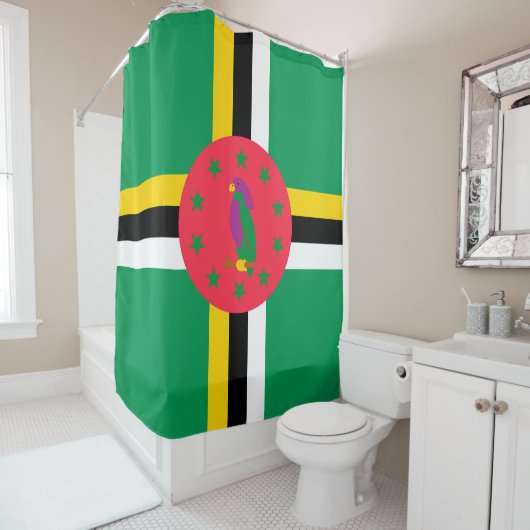 Rideaux De Douche Drapeau de la Dominique (En situation)