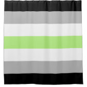 Rideaux De Douche Drapeau de la fierté agender - Identité agender LG (Devant)
