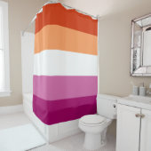 Rideaux De Douche Drapeau de la fierté lesbienne (En situation)