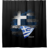 Rideaux De Douche Drapeau de la Grèce (Devant)