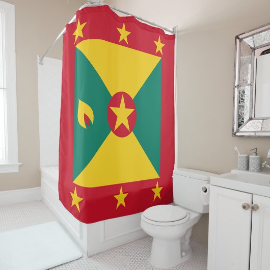 Rideaux De Douche Drapeau de la Grenade (En situation)