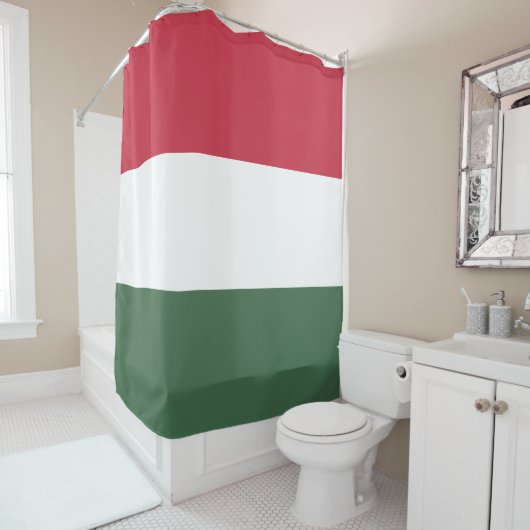 Rideaux De Douche drapeau de la Hongrie (En situation)