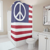 Rideaux De Douche Drapeau de la paix des États-Unis (En situation)