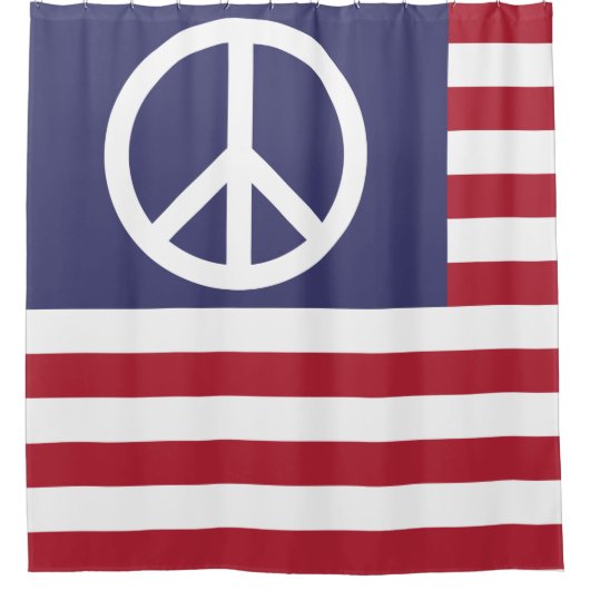 Rideaux De Douche Drapeau de la paix des États-Unis (Devant)