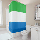 Rideaux De Douche Drapeau de la Sierra Leone (En situation)