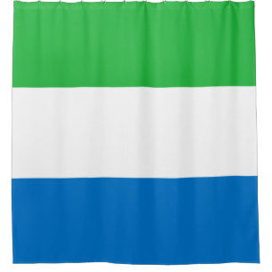 Rideaux De Douche Drapeau de la Sierra Leone