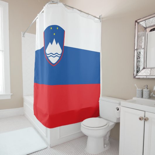 Rideaux De Douche Drapeau de la Slovénie (En situation)