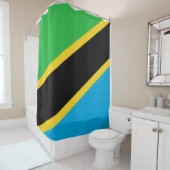 Rideaux De Douche Drapeau de la Tanzanie (En situation)