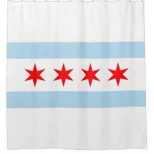 Rideaux De Douche Drapeau de la ville de Chicago (Illinois)