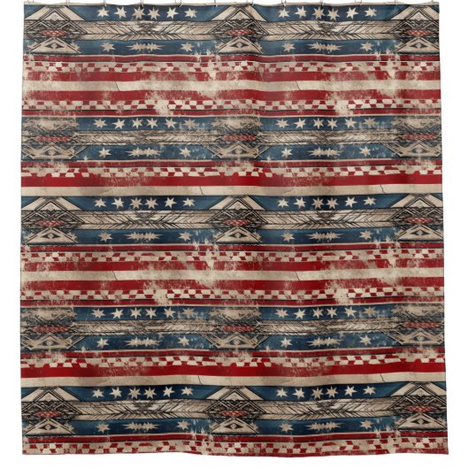 Rideaux De Douche Drapeau de l'Amérique occidentale (Devant)