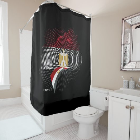 Rideaux De Douche Drapeau de l'Égypte (En situation)
