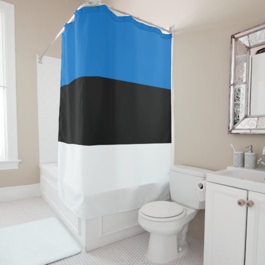 Rideaux De Douche Drapeau de l'Estonie (En situation)