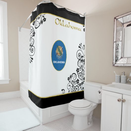 Rideaux De Douche Drapeau de l'Oklahoma (En situation)
