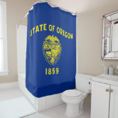 Rideaux De Douche Drapeau de l'Oregon (En situation)