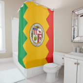 Rideaux De Douche Drapeau de Los Angeles (Californie, USA) (En situation)