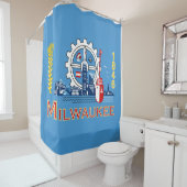 Rideaux De Douche Drapeau de Milwaukee (Wisconsin) (En situation)