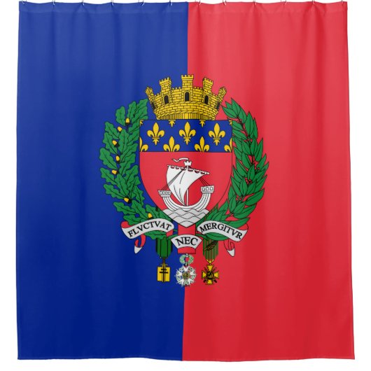Rideaux De Douche Drapeau de Paris (Devant)