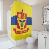 Rideaux De Douche Drapeau de Saint Paul (Minnesota) (En situation)