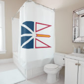 Rideaux De Douche Drapeau de Terre-Neuve-et-Labrador (Canada) (En situation)