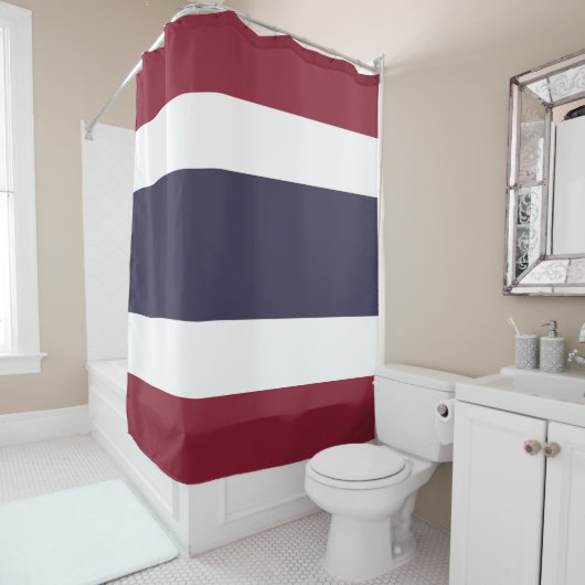 Rideaux De Douche Drapeau de Thaïlande (En situation)