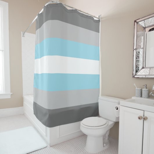 Rideaux De Douche Drapeau demigay (En situation)