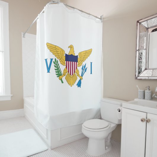 Rideaux De Douche Drapeau des îles Vierges américaines (En situation)
