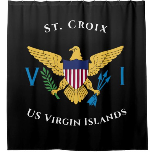 Rideaux De Douche Drapeau des îles Vierges américaines St. Croix USV (Devant)
