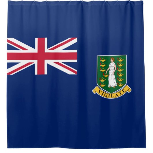Rideaux De Douche Drapeau des îles Vierges britanniques (BVI) (Devant)
