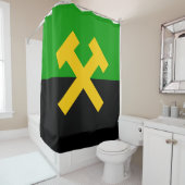 Rideaux De Douche Drapeau des mineurs et des travailleurs des mines (En situation)