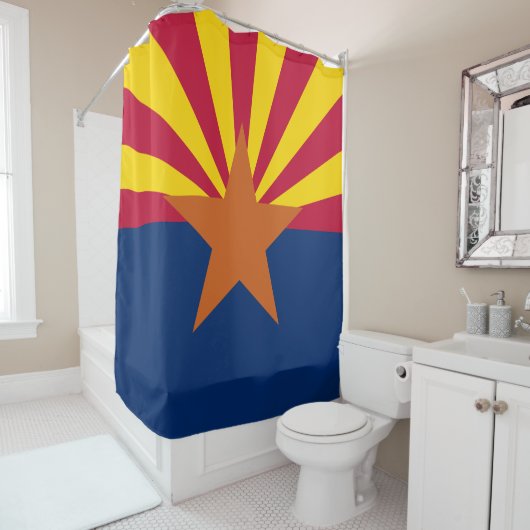 Rideaux De Douche Drapeau d'État de l'Arizona (En situation)