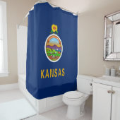 Rideaux De Douche Drapeau d'État du Kansas (En situation)