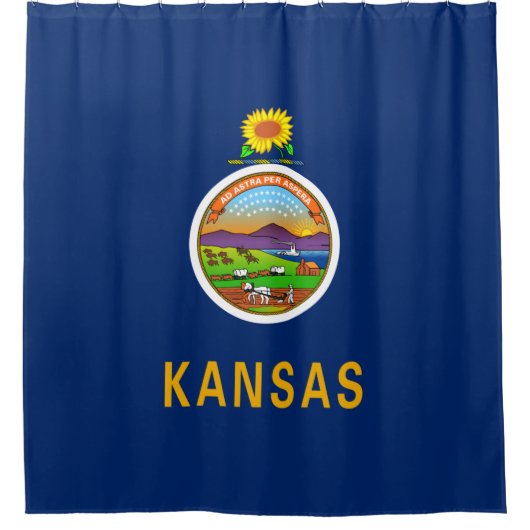 Rideaux De Douche Drapeau d'État du Kansas (Devant)