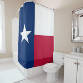Rideaux De Douche Drapeau d'état du Texas - couleur authentique de (En situation)