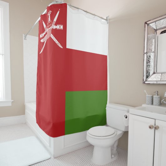Rideaux De Douche Drapeau d'Oman (En situation)