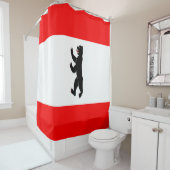 Rideaux De Douche Drapeau d'ours allemand (En situation)