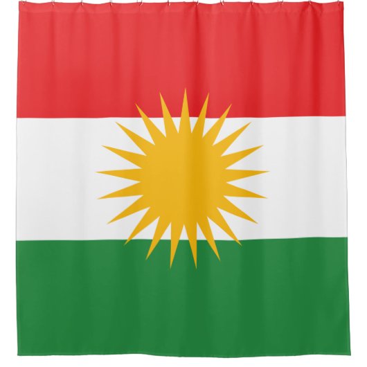 Rideaux De Douche Drapeau du Kurdistan (Devant)