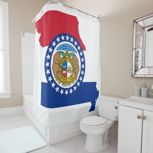 Rideaux De Douche Drapeau du Missouri (En situation)