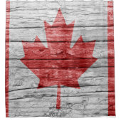 Rideaux De Douche Drapeau en bois du Canada (Devant)